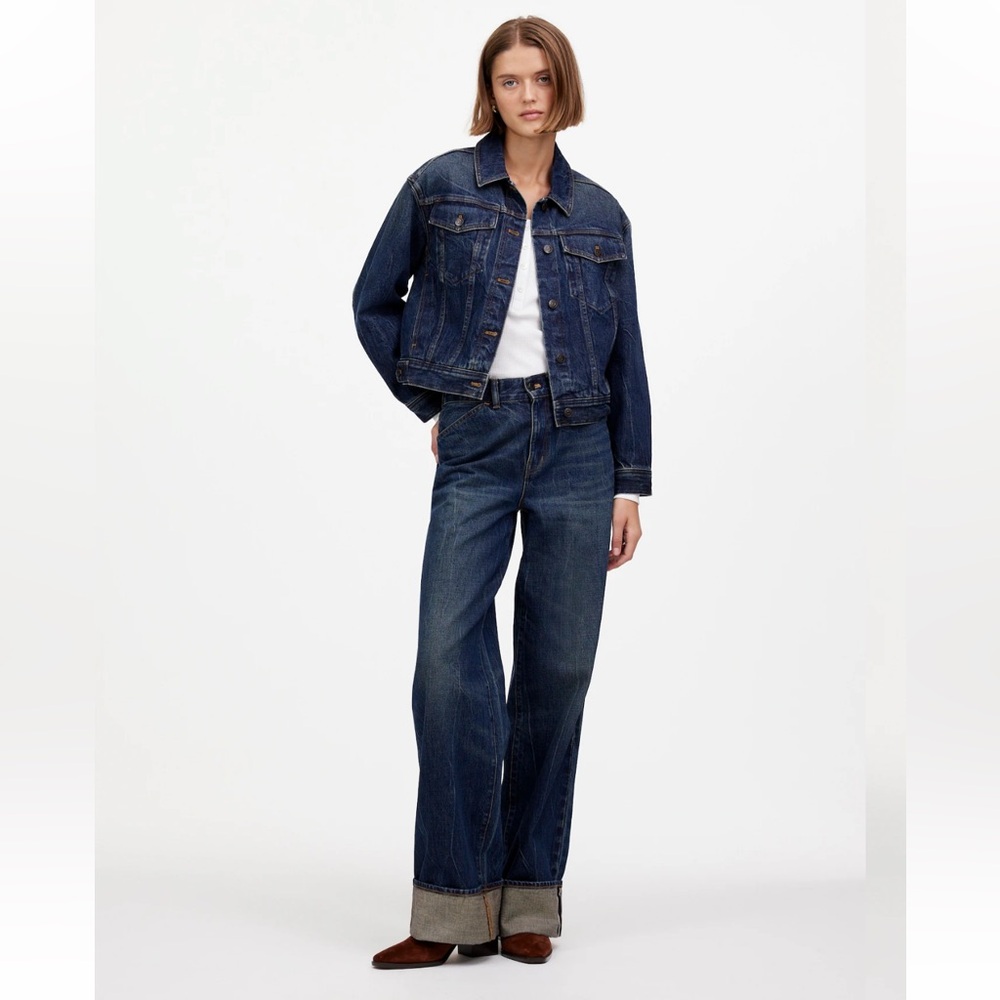 Madewell x Kaihara Denim Superwide-Leg Jeans in Karney Wash